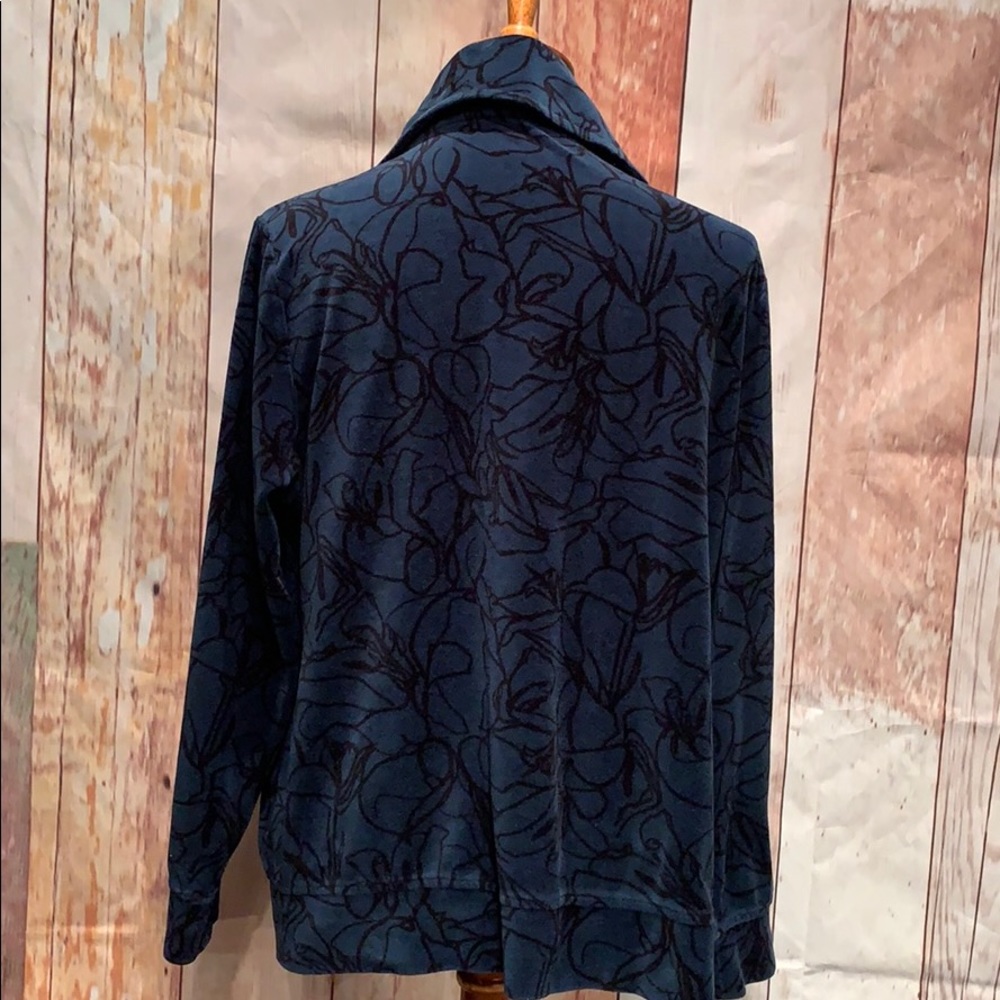 Style & Co Sport velour full zip jacket w pockets - Picture 3 of 6